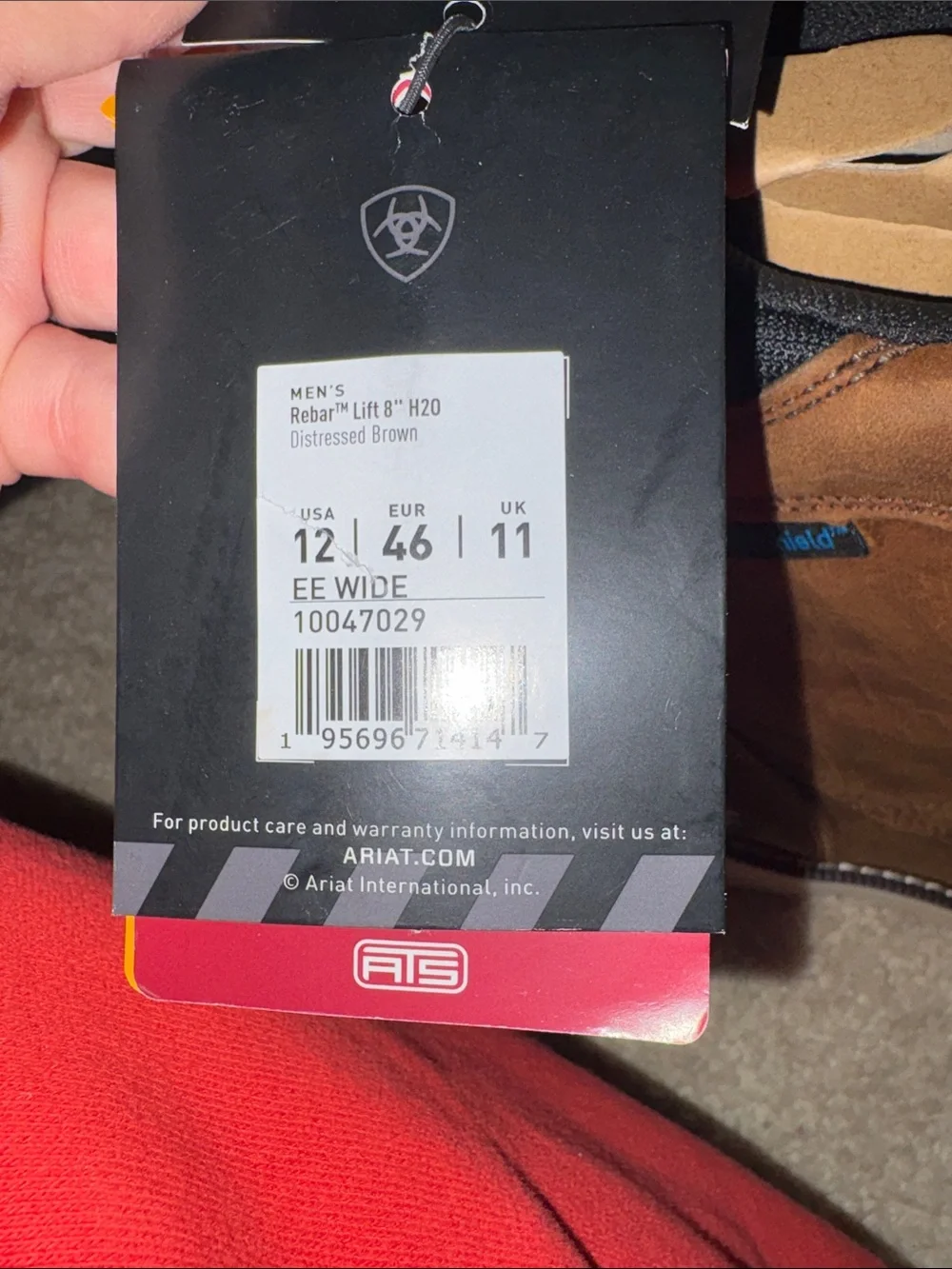 Ariat Men's Tan Brown Lace-Up Work Boots Electrical Hazard